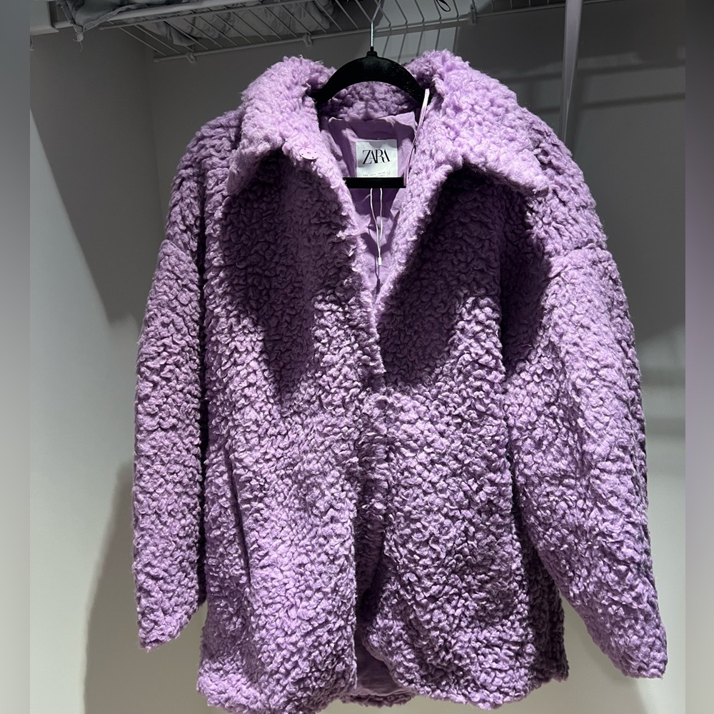 Zara Fluffy Furry Jacket Coat